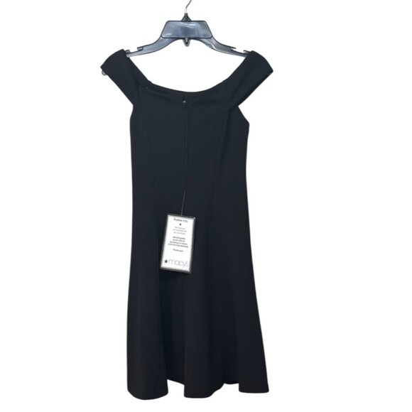 Teeze Me Juniors' Off-The-Shoulder Party Dress, Black, Sz. 13 - Picture 12 of 13